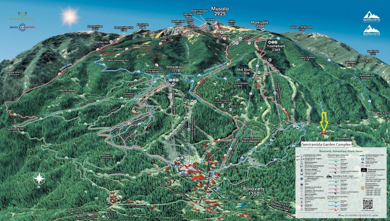 Borovets Ski&Spa Studio - Semiramida Garden A16 المظهر الخارجي الصورة